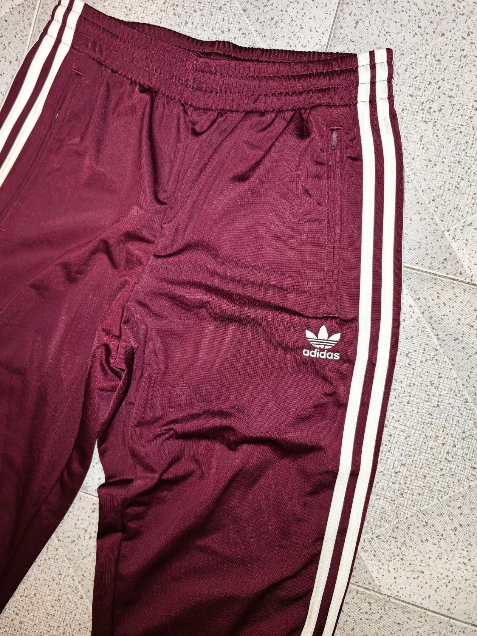Pantalon bordeaux Adidas Firebird femme taille S – photo 2